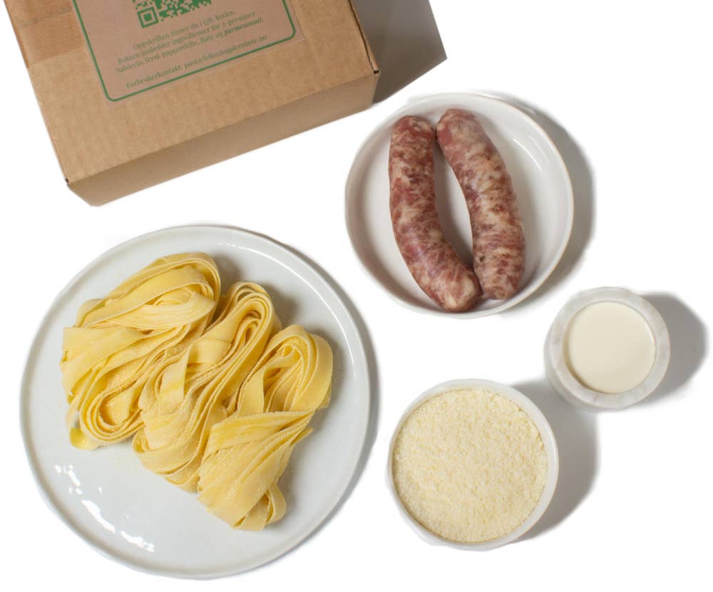 Felloni & Piersante Restaurant for to - Pappardelle med Salsiccia Middagskit