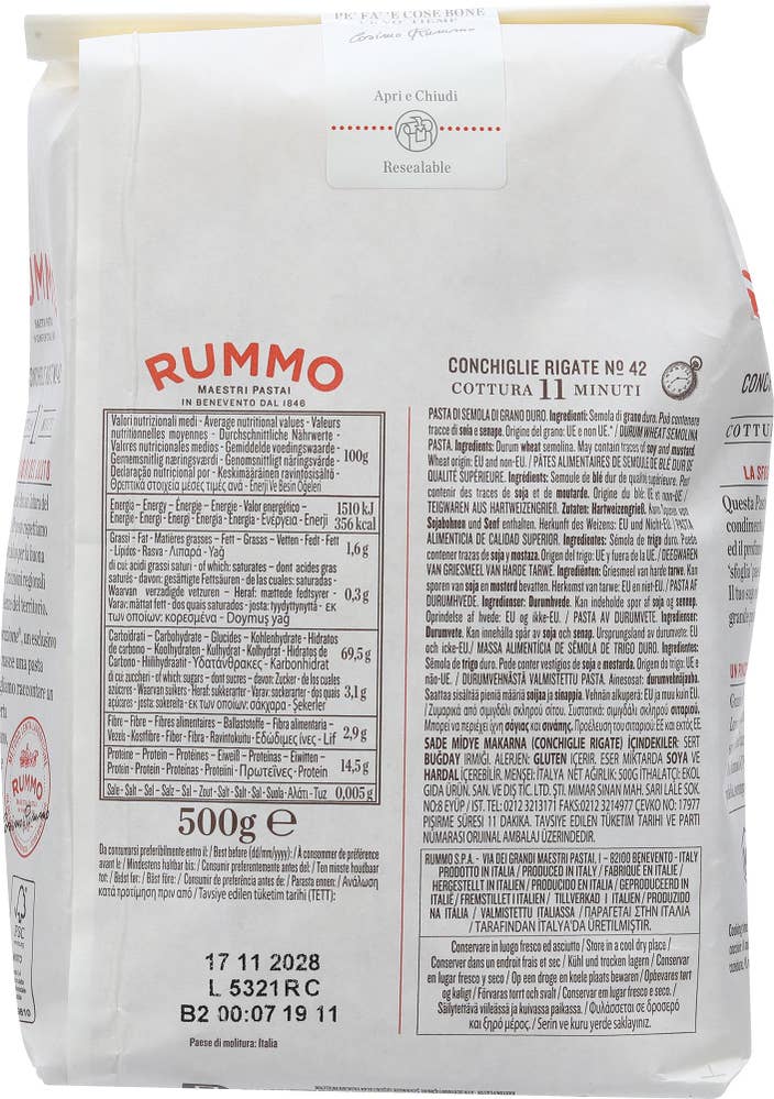 Rummo Conchiglie Rigate