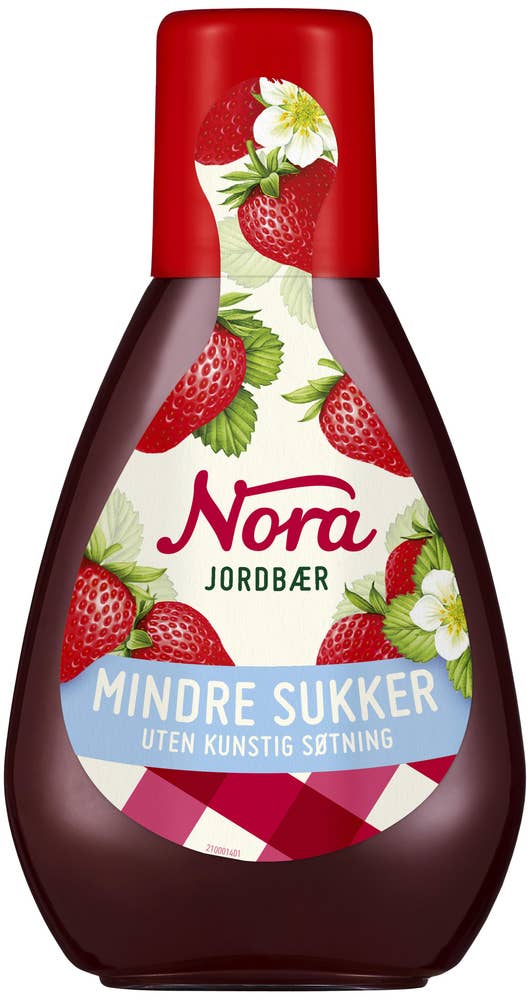 NORA Jordbærsyltetøy lett Squeezy