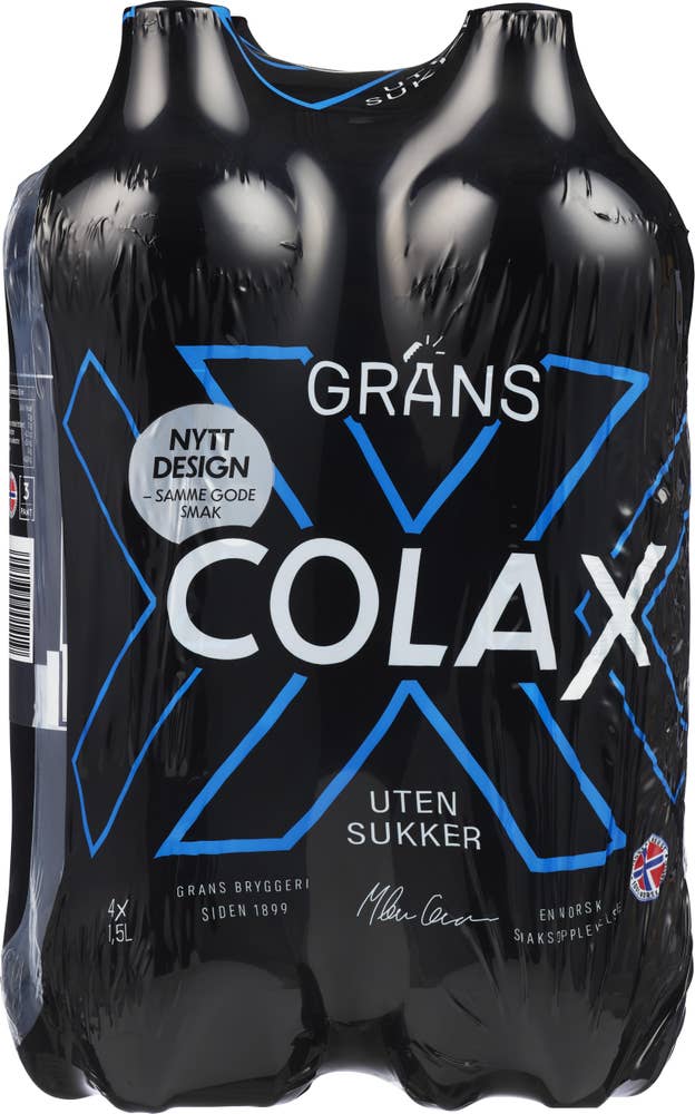 Grans Cola X uten sukker 4 x 1,5L