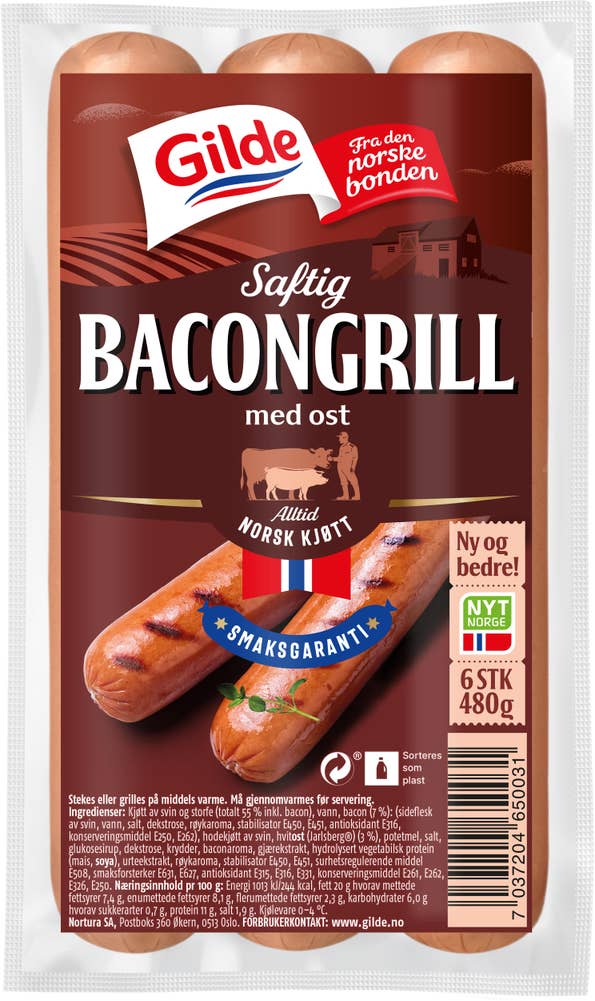 Bacongrill med ost 480 g