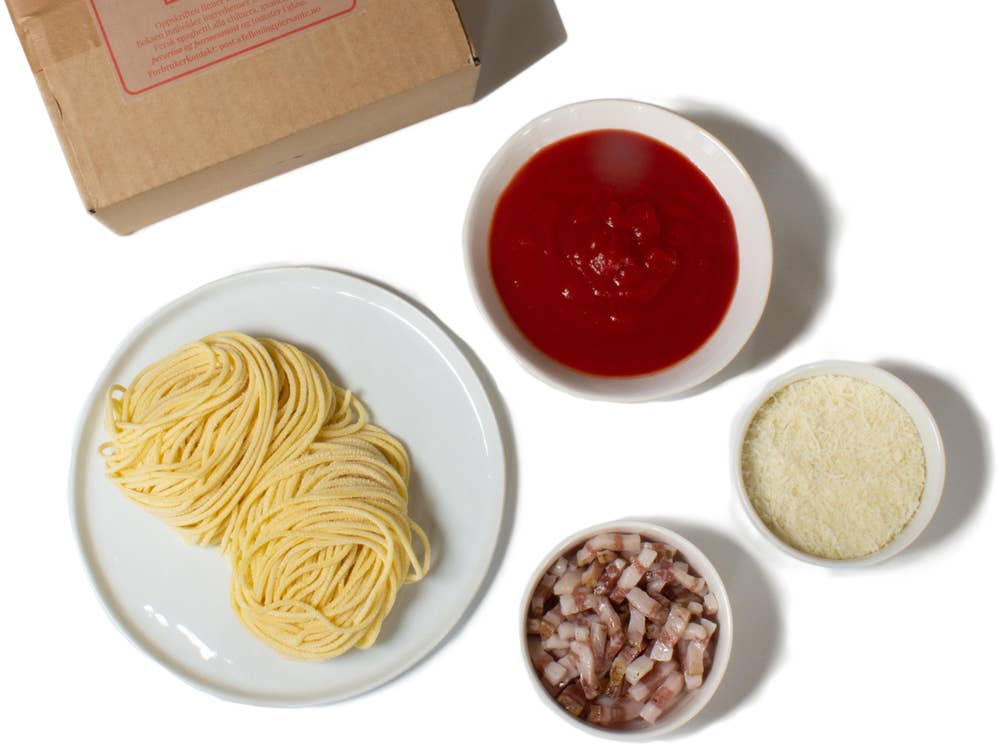 Felloni & Piersante Restaurant for to - Spaghetti all'Amatriciana Middagskit