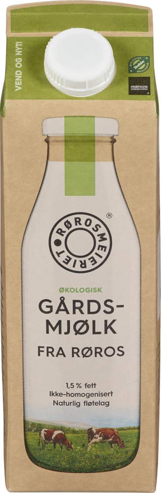 Rørosmeieriet Lett Økologisk Gårdsmjølk ikke Homogenisert