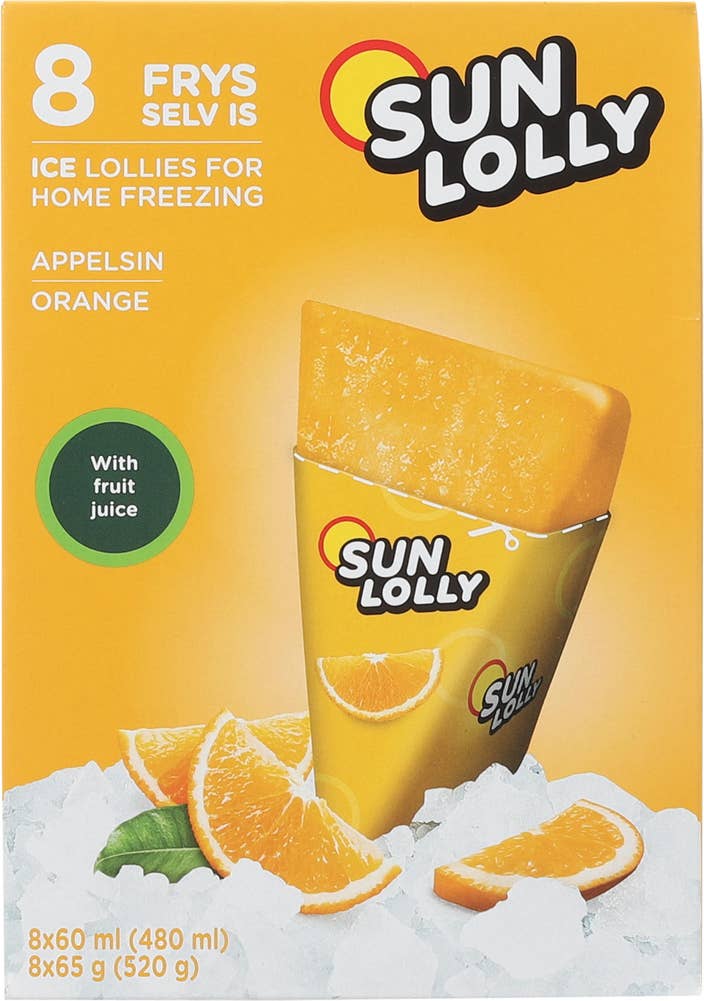 Sun Lolly Appelsin 8 stk