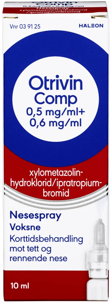 Otrivin Comp nesespray for voksne 0,5 mg / ml + 0,6 mg / ml