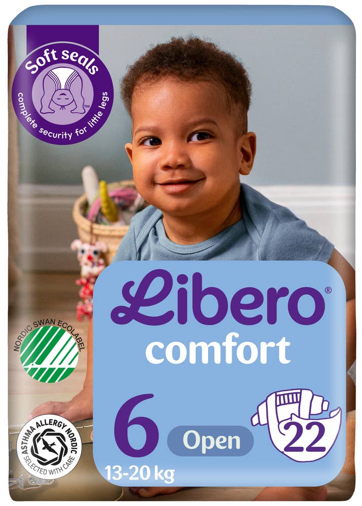 Libero Comfort åpen bleie Str. 6, 13-20kg