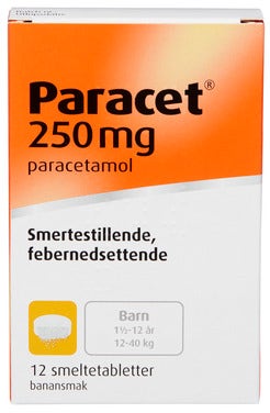 Weifa Paracet Smeltetabletter 250mg