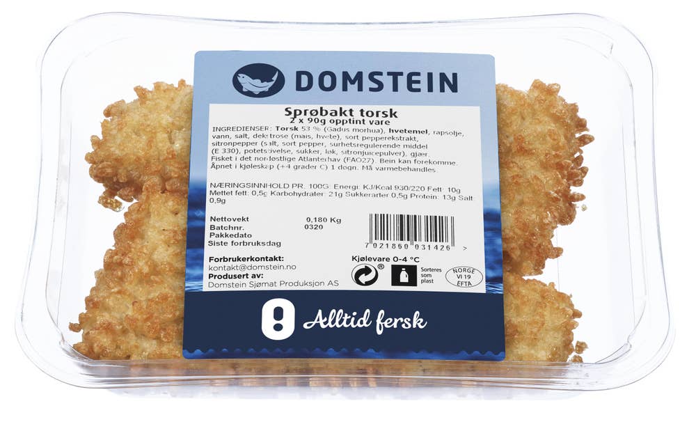 Domstein Sprøbakt torsk