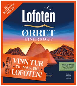 Lofoten Einerrøkt ørret Skivet