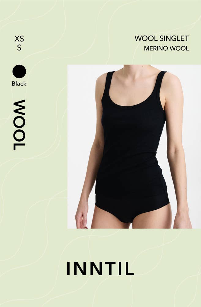 Inntil Ullsinglet Sort, str XS-S