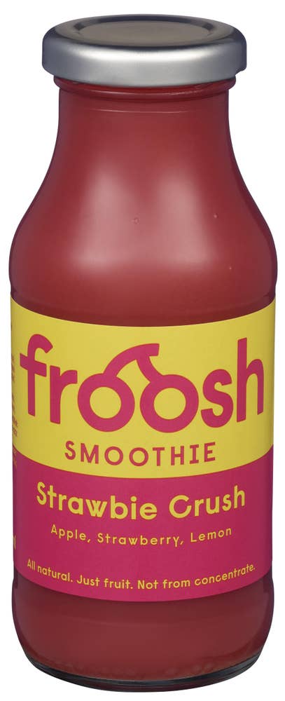 Smoothie Strawbie Crush Eple, jordbær og sitron, 250 ml