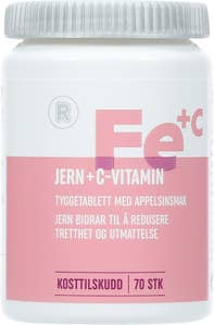 R Jern + C-Vitamin Tyggetabletter, 60 g