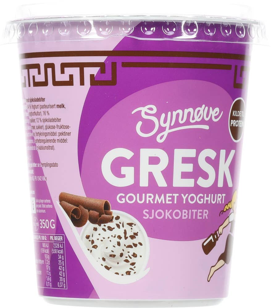Synnøve Gresk gourmet yoghurt Sjokobiter