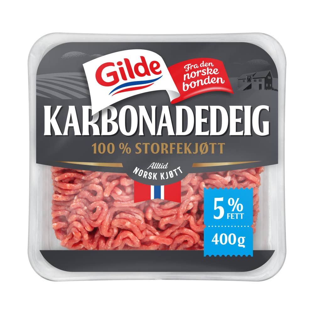 Gilde Karbonadedeig 100% storfe uten salt og vann 5% fett