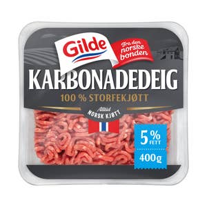 Gilde Karbonadedeig 100% storfe uten salt og vann 5% fett