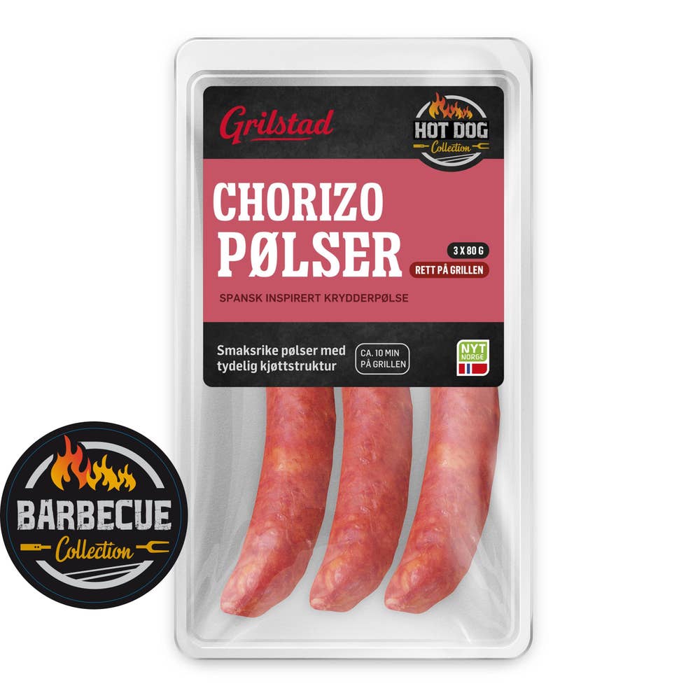 Grilstad Chorizo pølser 3 stk