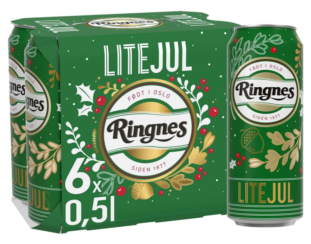 Ringnes LITE Juleøl 6 x 0,5L