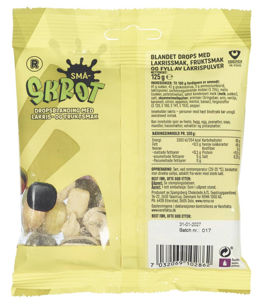 R Småskrot dropsblanding