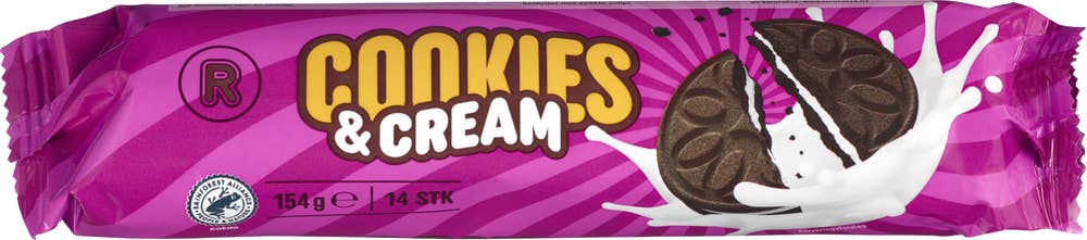 R Cocoa Cookies & Cream Med vaniljekrem