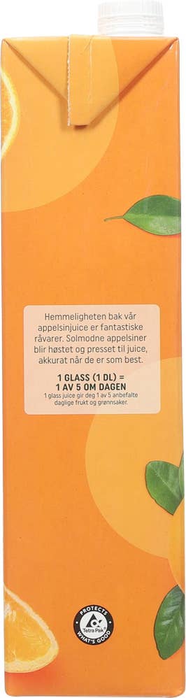 R Appelsinjuice uten fruktkjøtt Ikke fra konsentrat