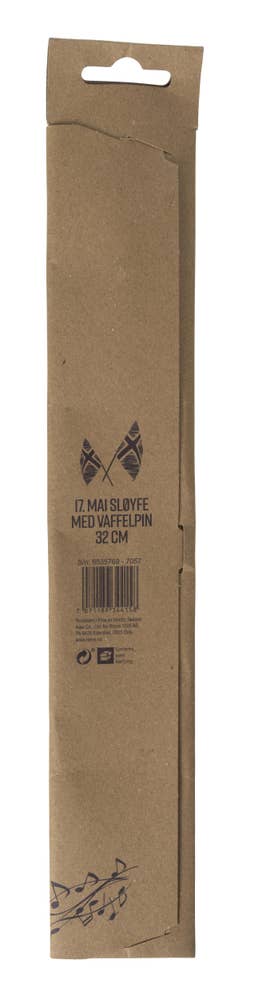 Nordic Season 17. mai-sløyfe 32 cm. med vaffel-pin i metall