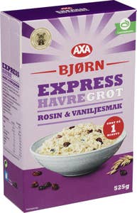 Axa Express havregrøt Rosin og vaniljesmak