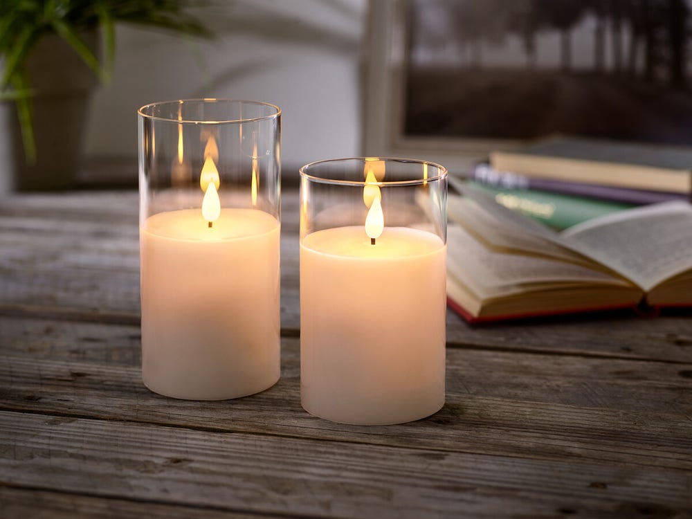 Northlight Led-lys i glass 2 stk