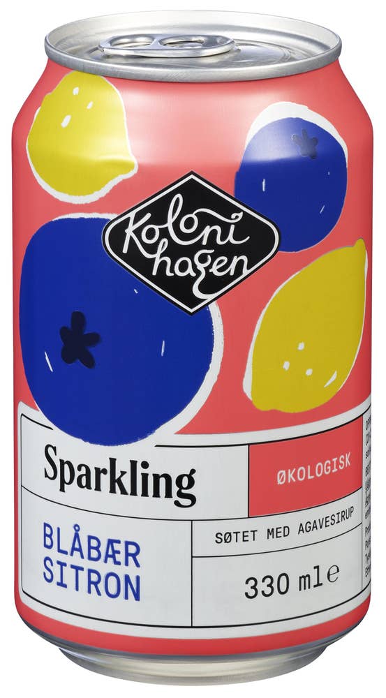 Kolonihagen Sparkling blåbær og sitron