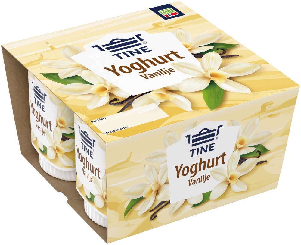 TINE Yoghurt vanilje 4x150g