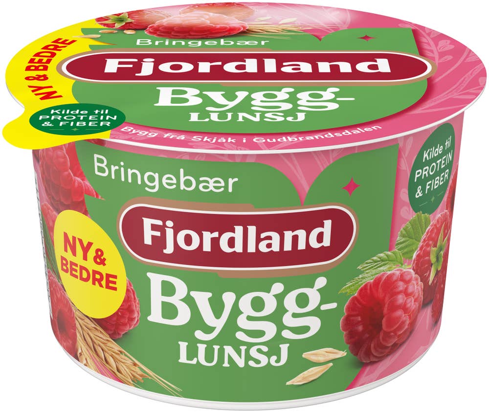 Fjordland Byggrynslunsj Med bringebær