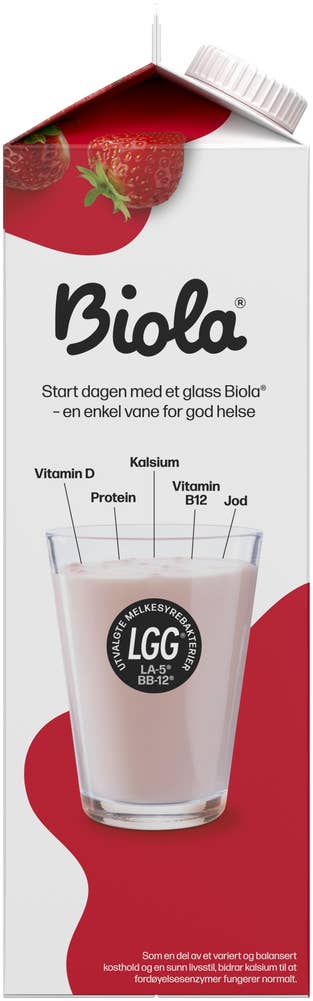 TINE Biola® yoghurtdrikk jordbær
