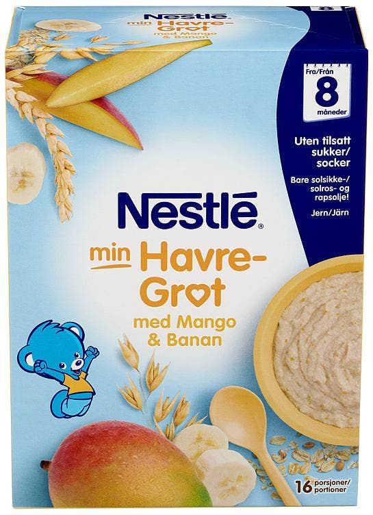 Nestlé Min Havregrøt med Mango & Banan Fra 8 mnd