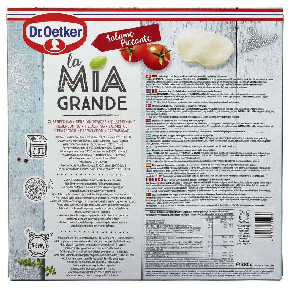 Dr. Oetker La mia grande Salame piccante