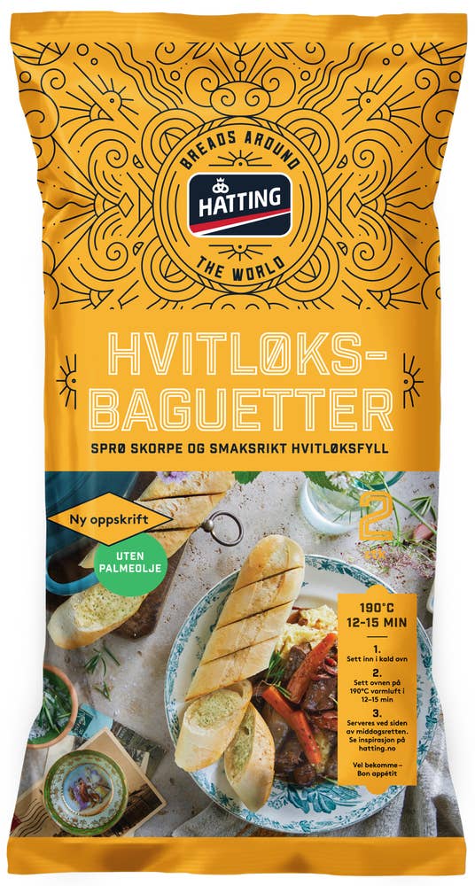 Hatting Hvitløksbaguetter 2 stk.