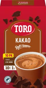 TORO Rett i Koppen Sjokoladedrikk, Rett i Koppen 10 poser