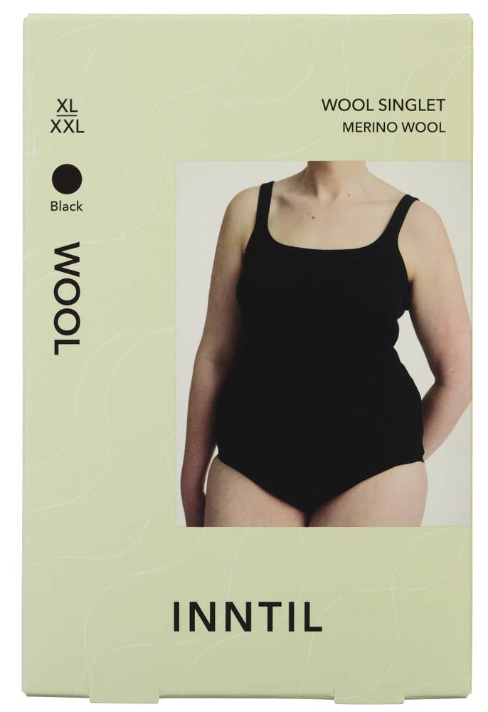 Inntil Ullsinglet Sort, str XL-XXL