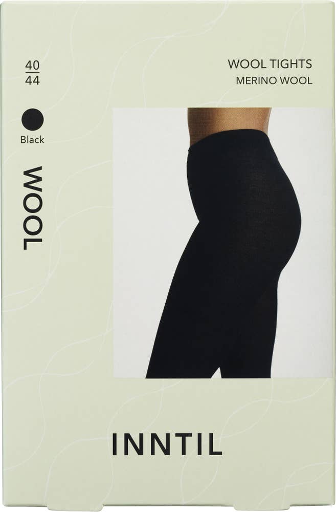 Inntil Ullstrømpebukse Sort, str 40-44