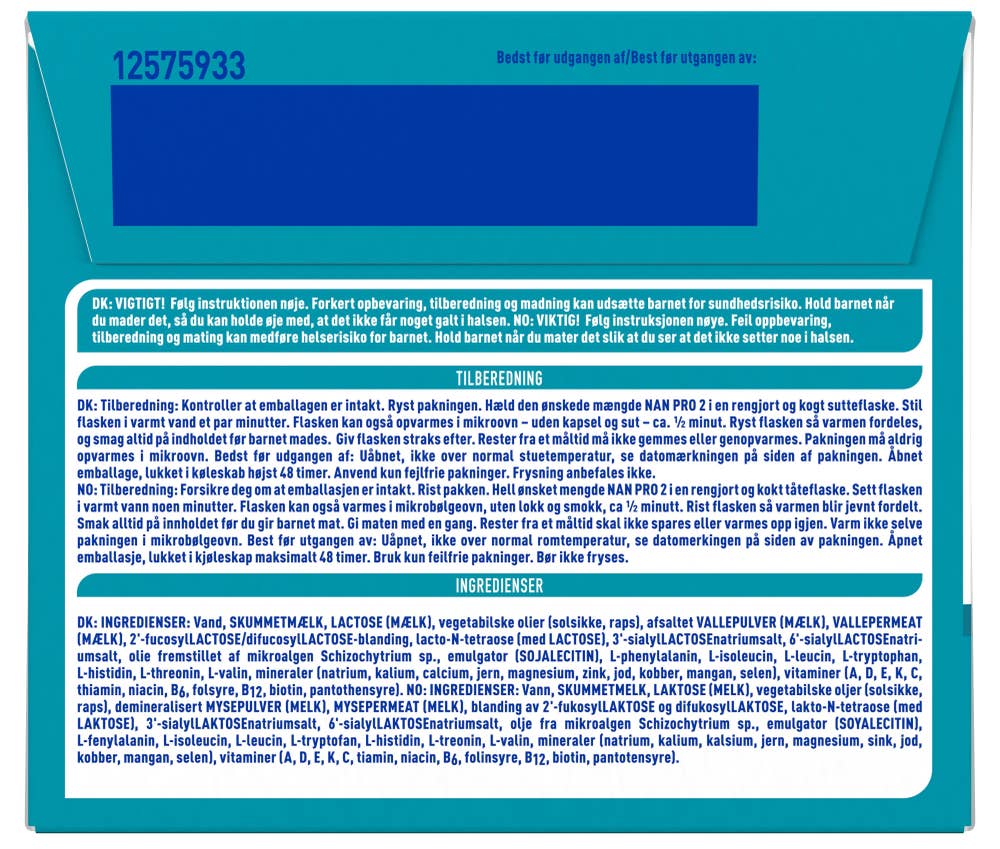 Nestlé Nan NAN pro 2 drikkeklar fra 6 mnd 6x200ml