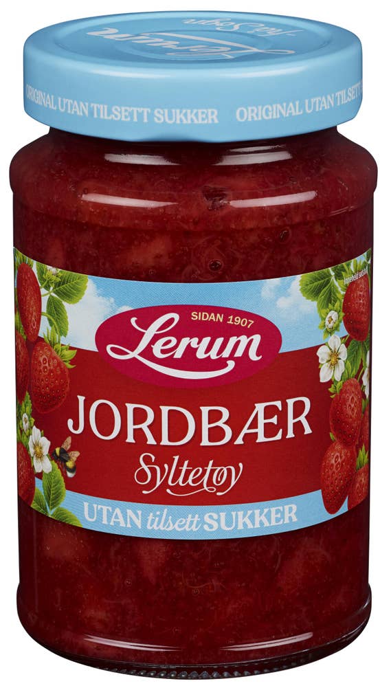 Lerum Jordbærsyltetøy Original Uten Tilsatt Sukker
