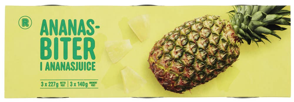 R Ananas i biter 3pk