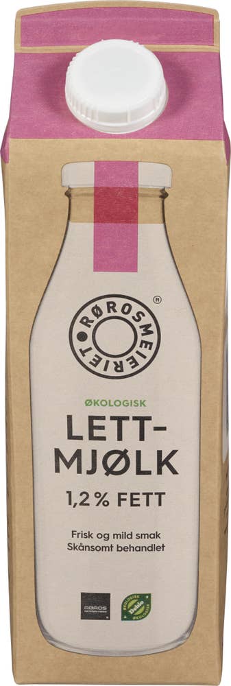 Økologisk Rørosmjølk Lett 1,2% fett