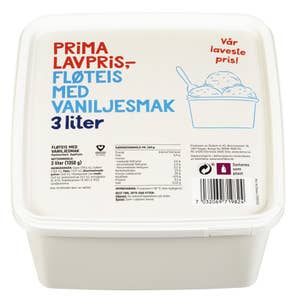 Prima Lavpris Fløteis med vaniljesmak