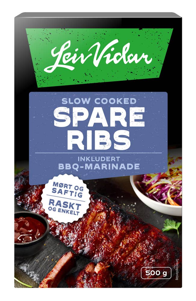 Leiv Vidar Spareribs Slow cooked, inkl. BBQ-marinade