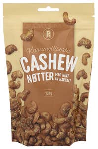 R Karamelliserte cashewnøtter med hint av salt