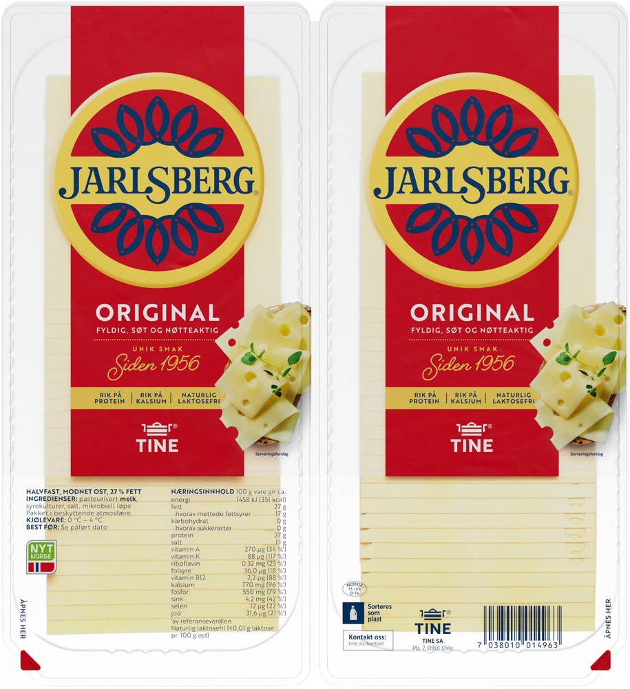 TINE Jarlsberg hotellbrett Skivet