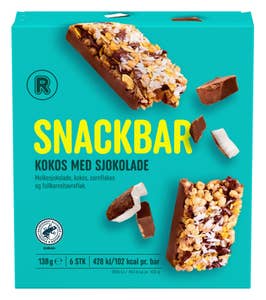 R Snackbar med sjokolade og kokos 6pk