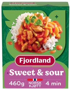 Fjordland Sweet & Sour kyllinggryte Med jasminris