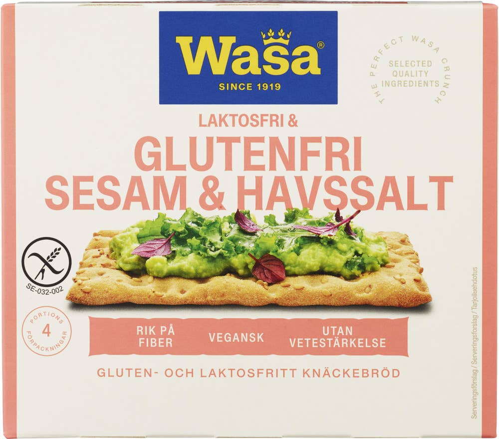 Wasa Knekkebrød Glutenfri Sesam & Havsalt