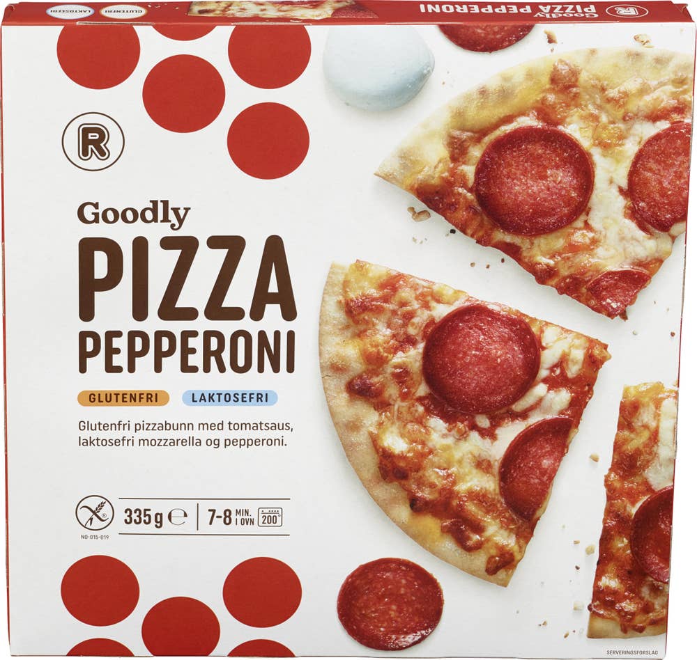 Glutenfri pizza pepperoni 335 g