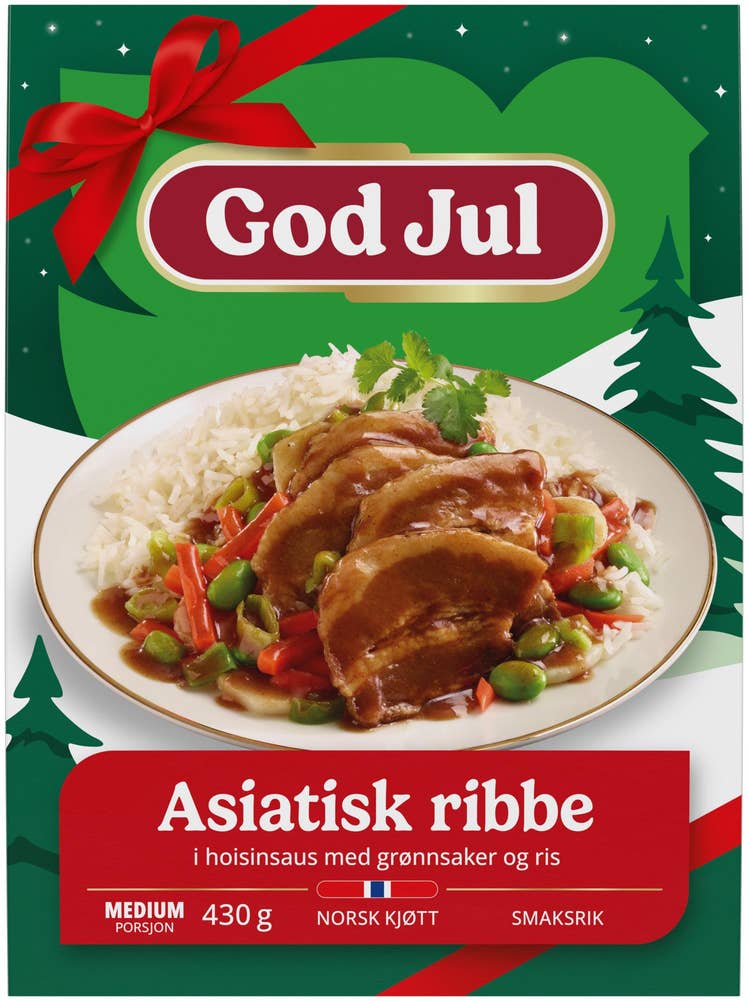 Fjordland Asiatisk ribbe i Hoisinsaus med grønnsaker og ris